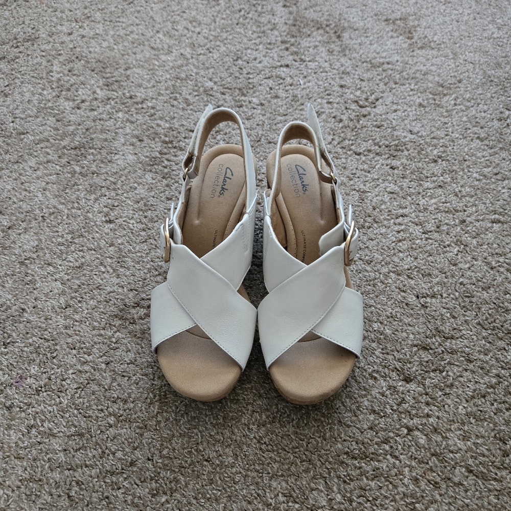 Clarks Women's Off-White Sandals